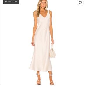 Line & Dot Cream Sleeveless Dress